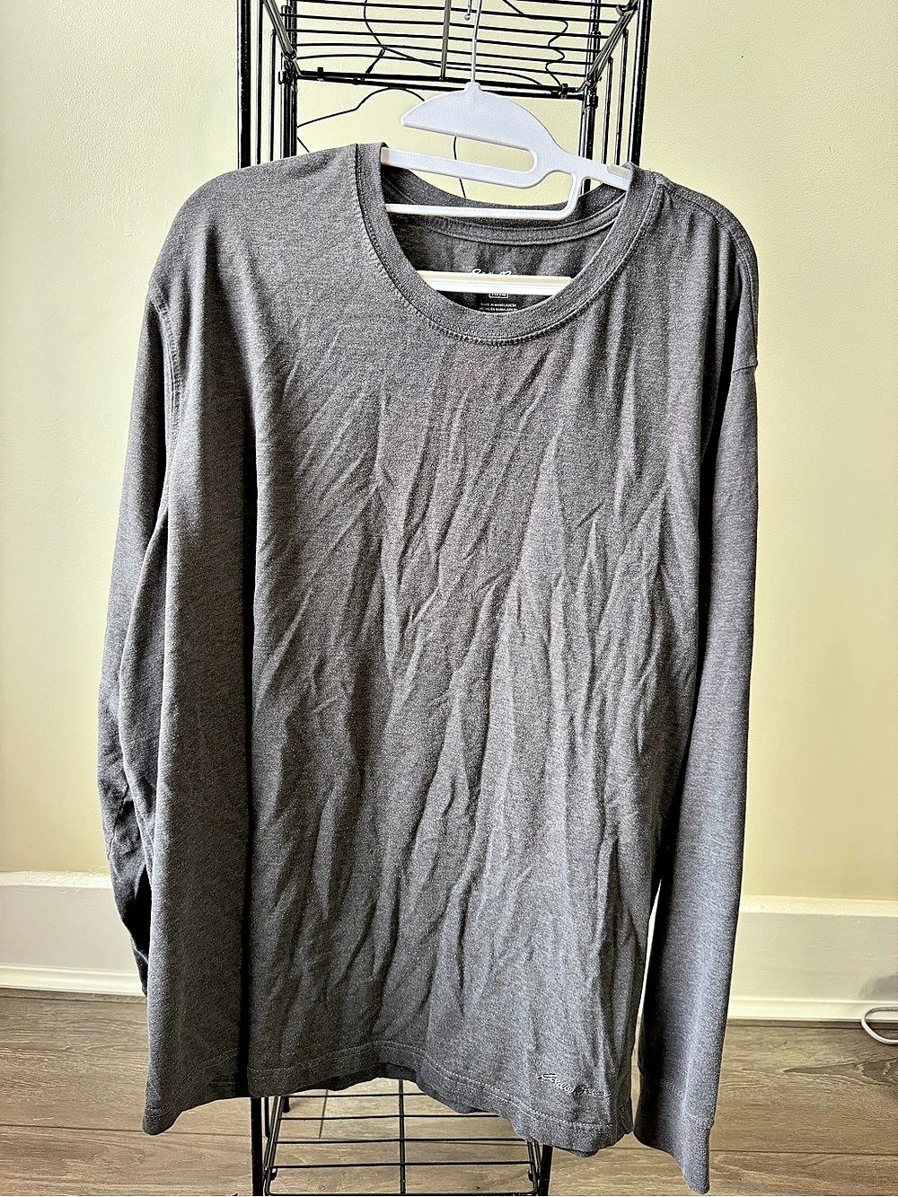 Eddie Bauer Men's Legend Wash Long-Sleeve Classic T-Shirt Gray XXL